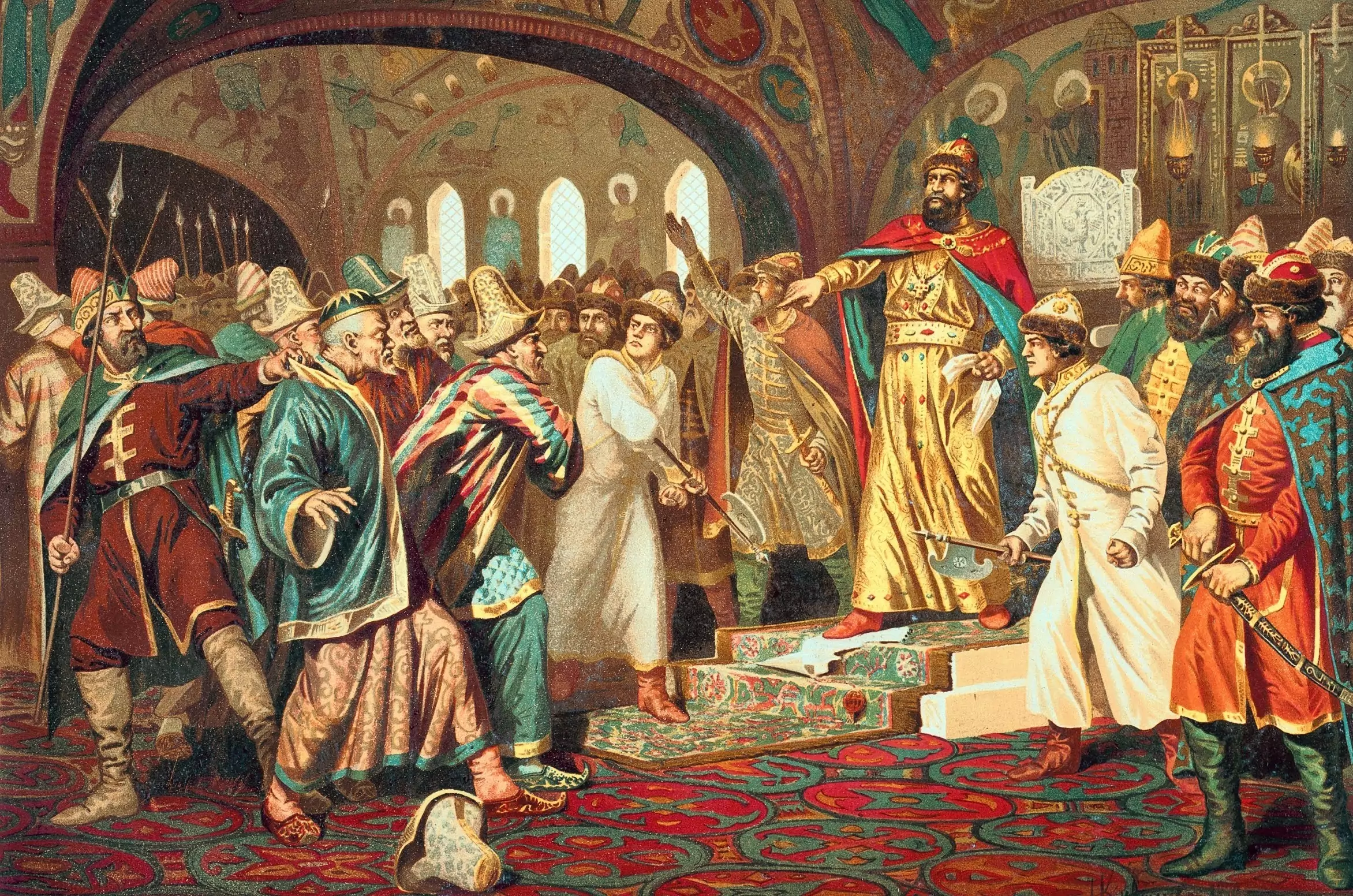 „Кнез Иван III цепа каново писмо на комаде”, Алексеј Кившенко, 1897.